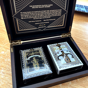 Kinghood Deluxe Walnut Box Set #52/100 Super Rare Limited Edition CHSD Playing Cards Kinghood Deluxe Walnut Box Set #52/100 Super Rare Limited Edition CHSD Playing Cards