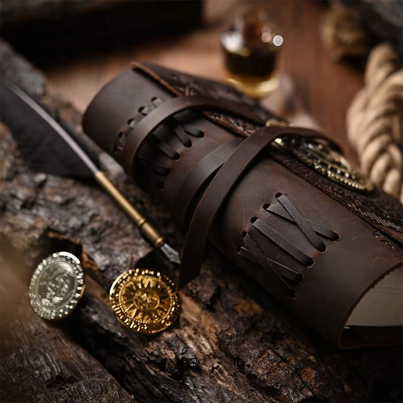 The Eye of the Ocean Vol. 1 – Leather-Wrapped Hardcover with Astrolabe (Book Only, No Decks)